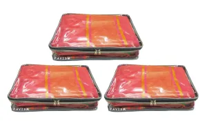 2.5" full transparent saree cover | garment cover pack of 3 pcs.