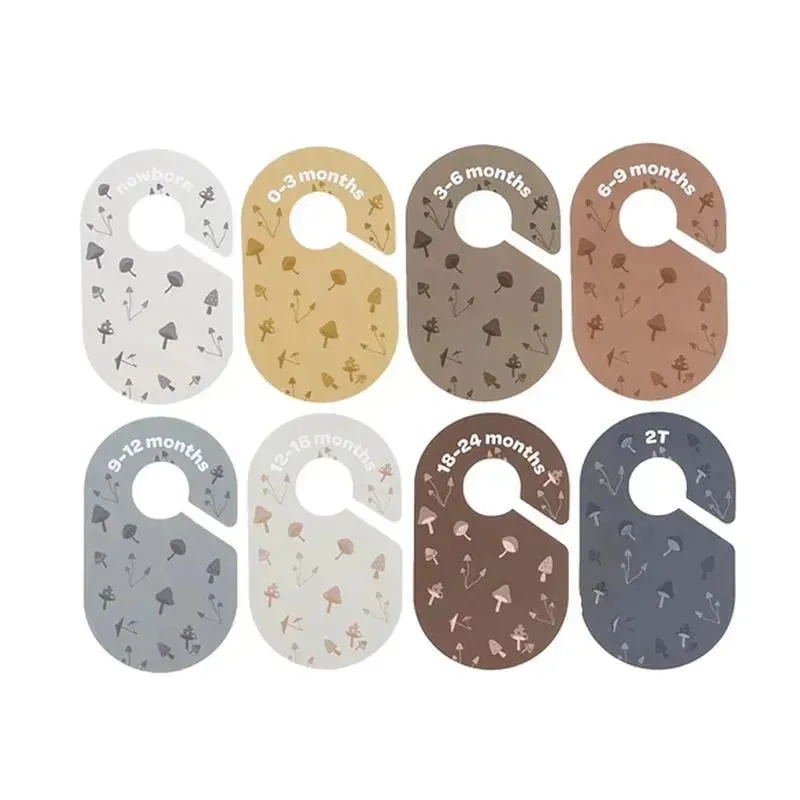 3 Sprouts - Baby and Toddler Hanger Closet Dividers, Set of 8, Mushroom