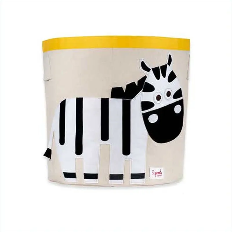 3 Sprouts Zebra Storage Bin in Black and White