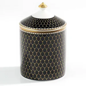 Antler Trellis Black Oud Lidded Candle