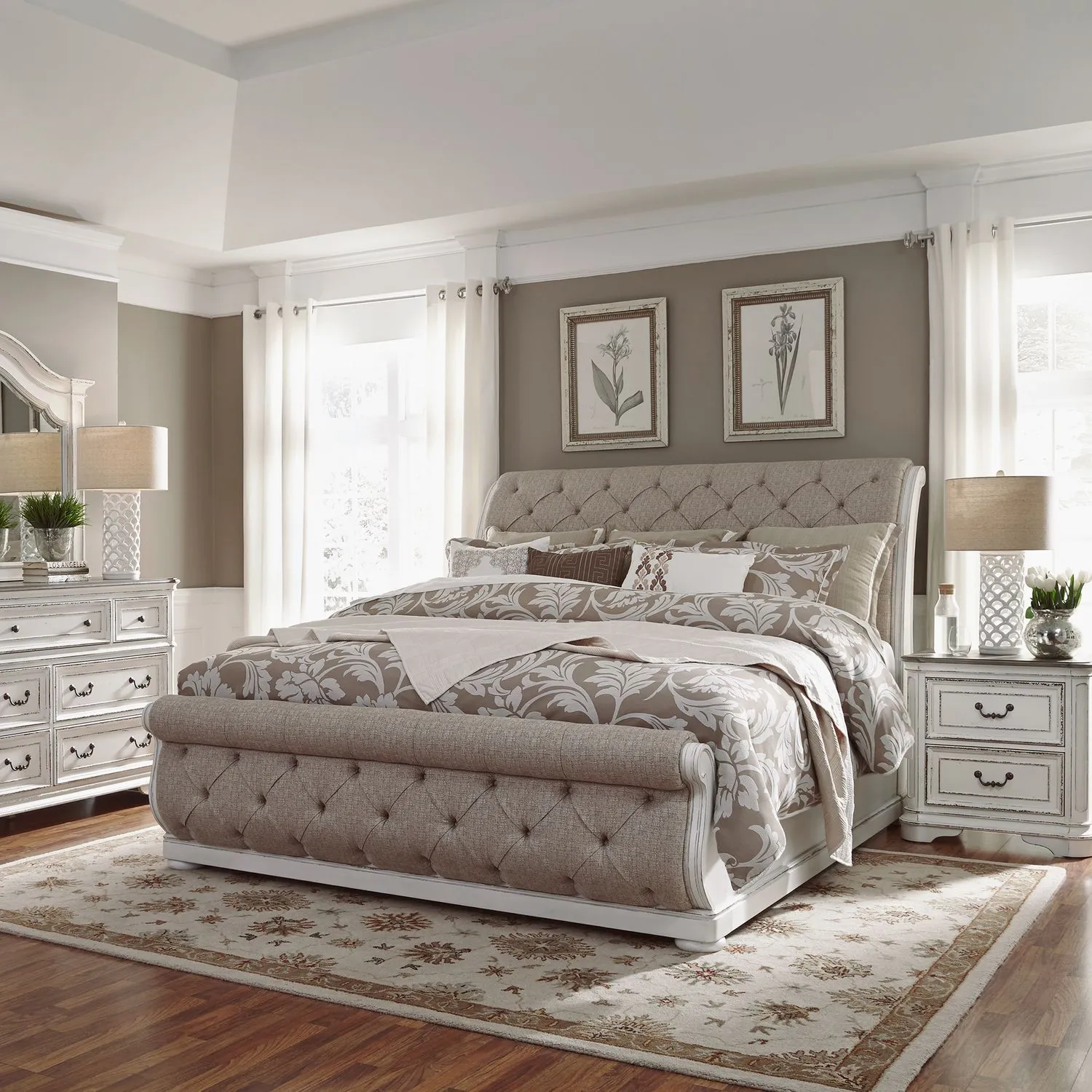 Artemis Upholstered Sleigh Bedroom Set