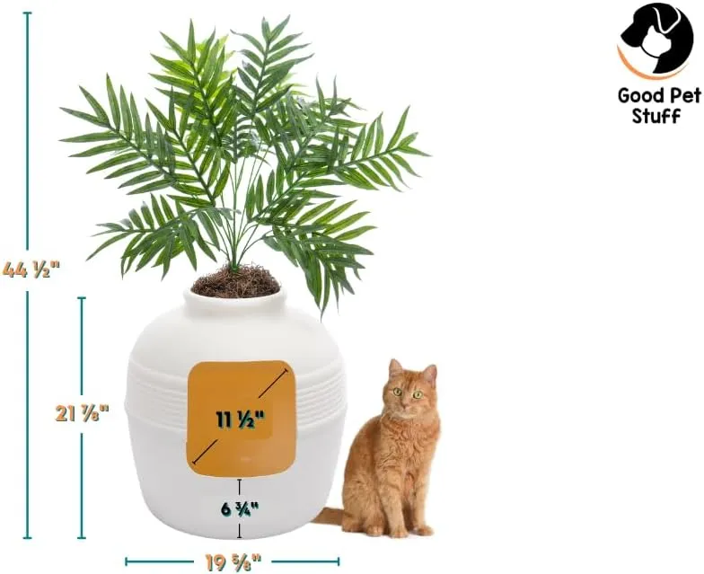 Artificial Plants & Enclosed Cat Planter Litter Box