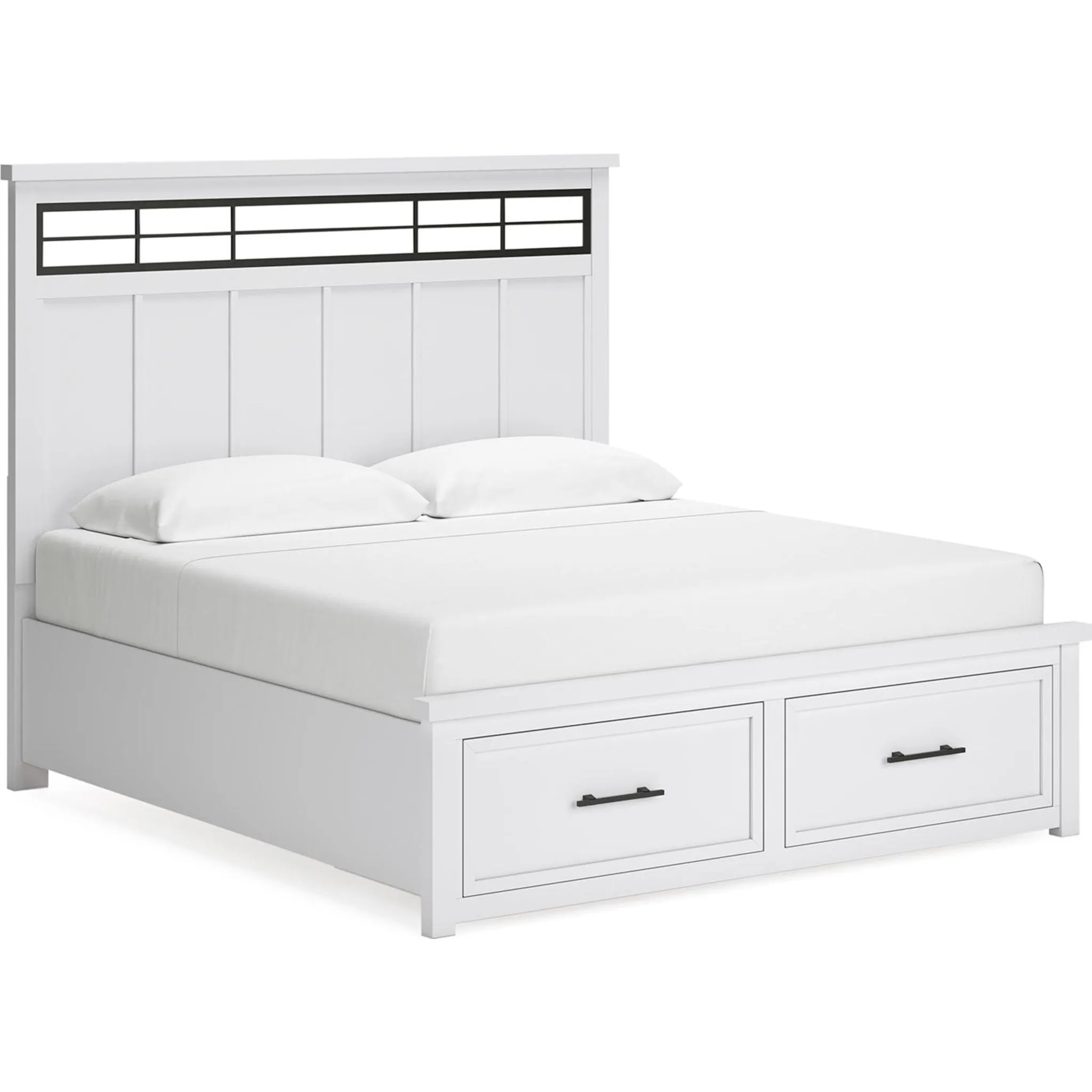 Ashbryn King Storage Bed - White/Natural