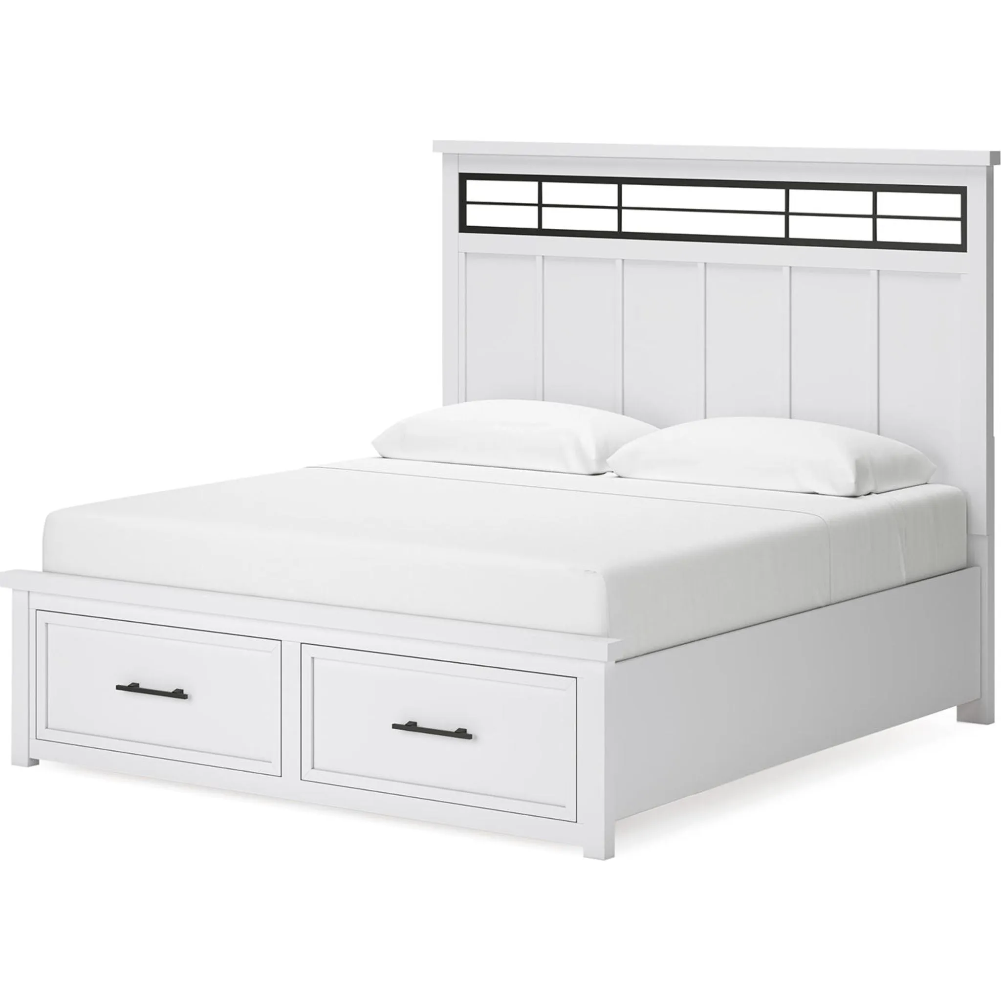 Ashbryn King Storage Bed - White/Natural