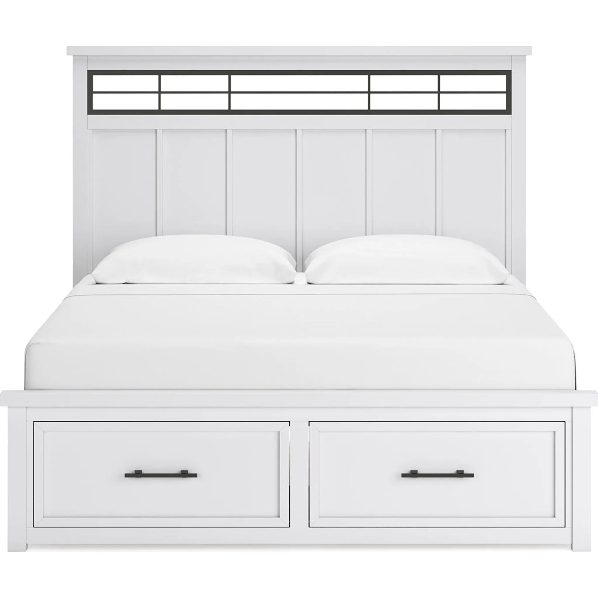 Ashbryn King Storage Bed - White/Natural