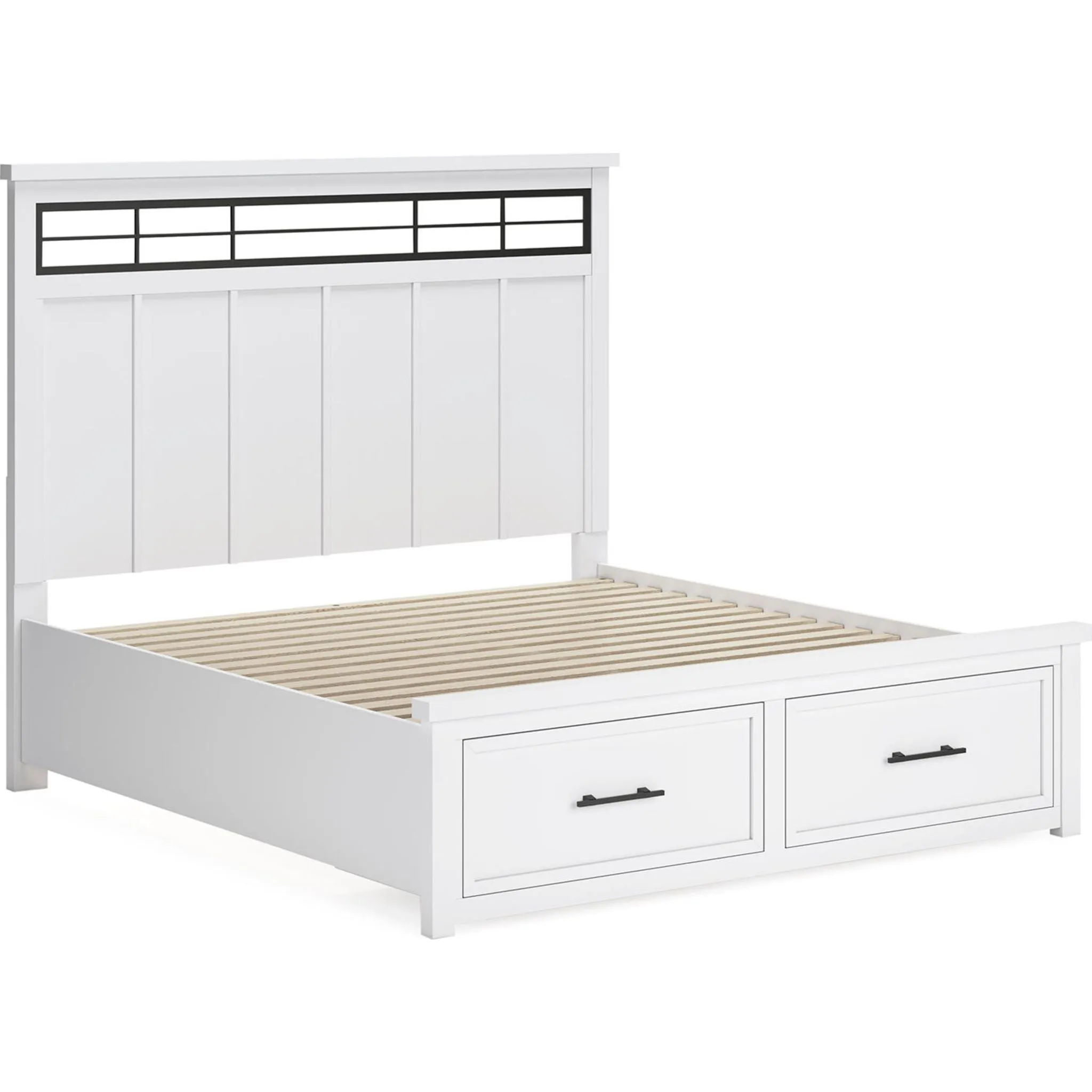 Ashbryn King Storage Bed - White/Natural