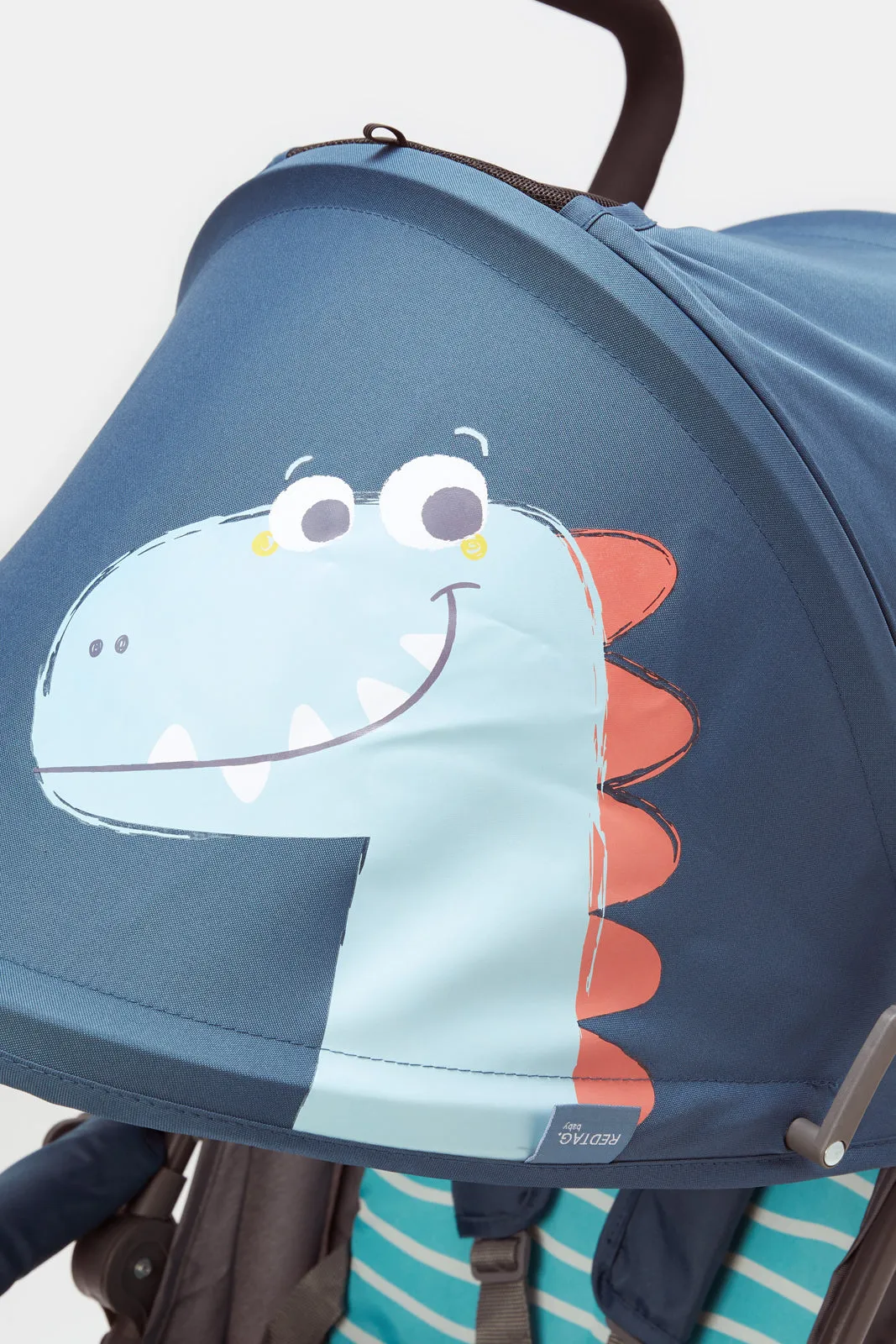 Baby Blue Stroller Dino Print With Sun Shade