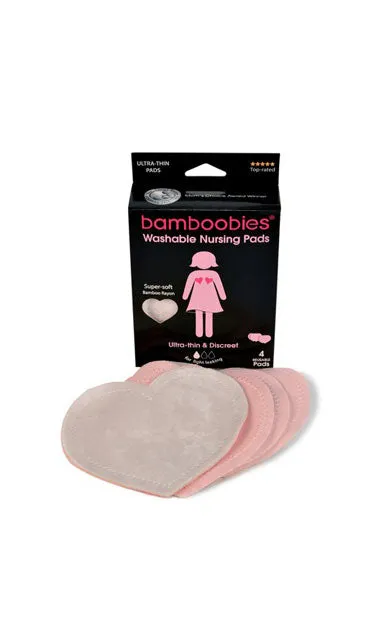 Bamboobies Heart Shaped Nursing Bra Pads (2 pr/Regular)