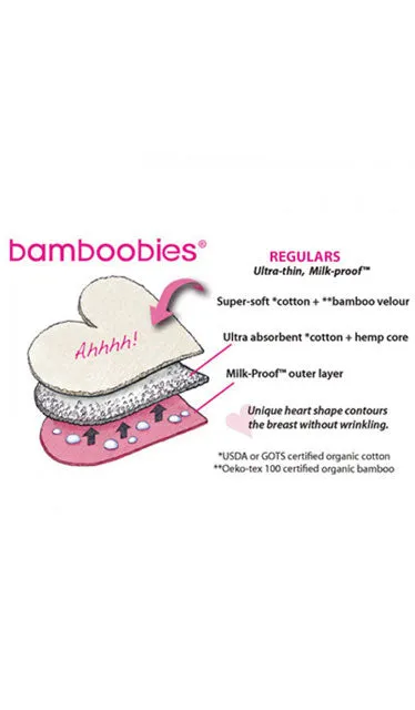 Bamboobies Heart Shaped Nursing Bra Pads (2 pr/Regular)