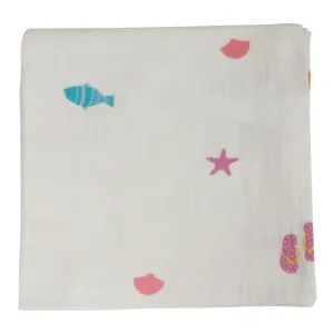 Beach Theme Muslin swaddle