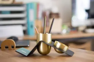 BLANK - Brass Tidy Desk Organizer - Kit-Box Design