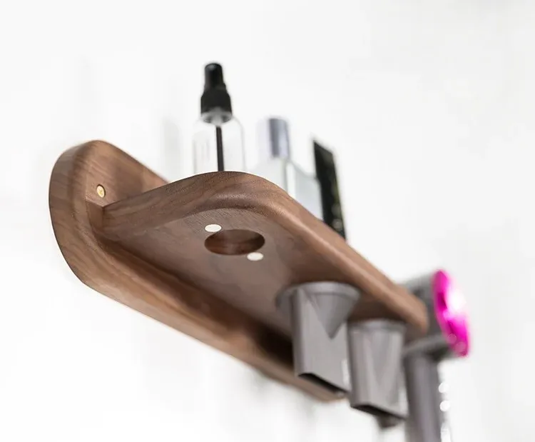 Blow-Out Station Walnut Organizer Rack