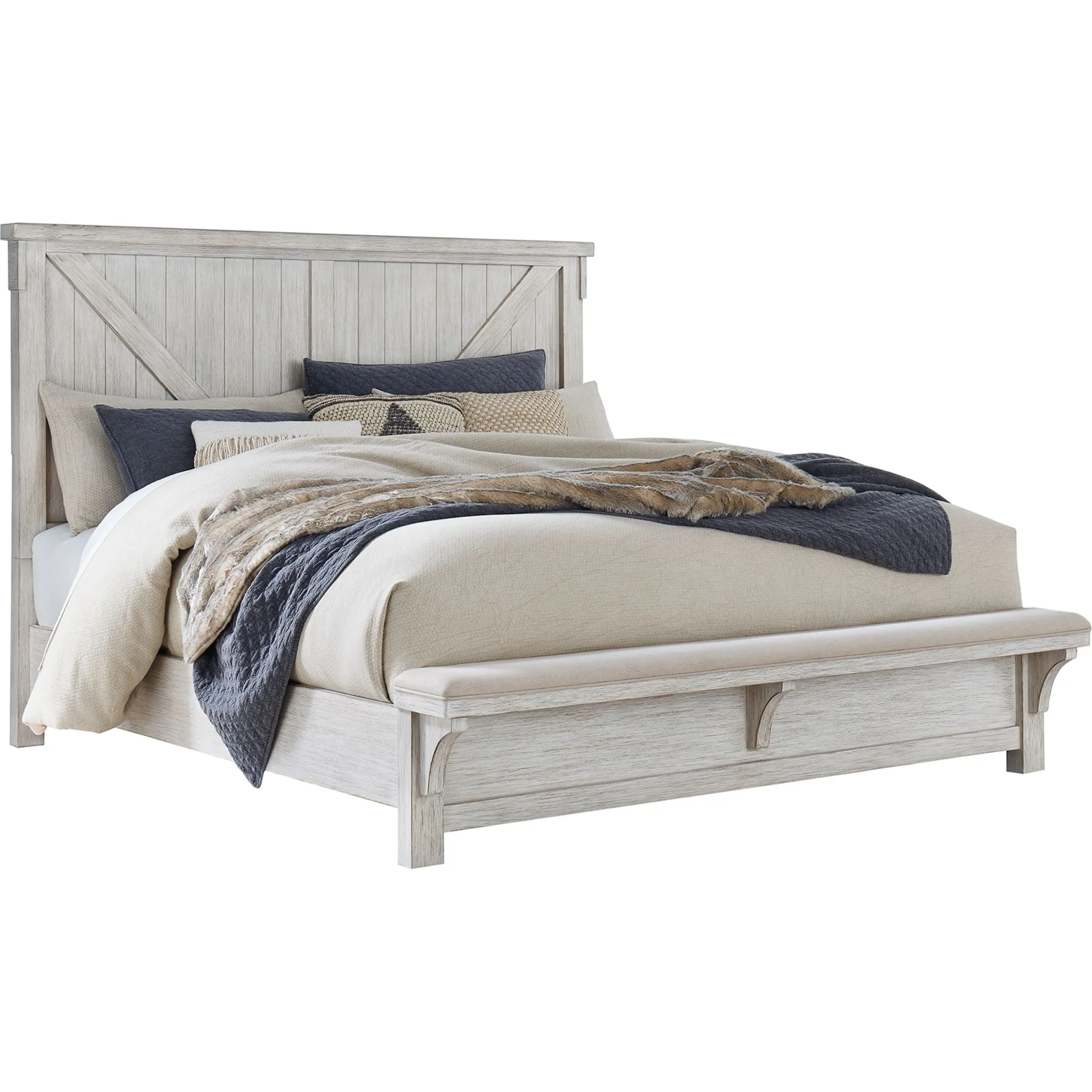 Brashland Panel Bed with Bench