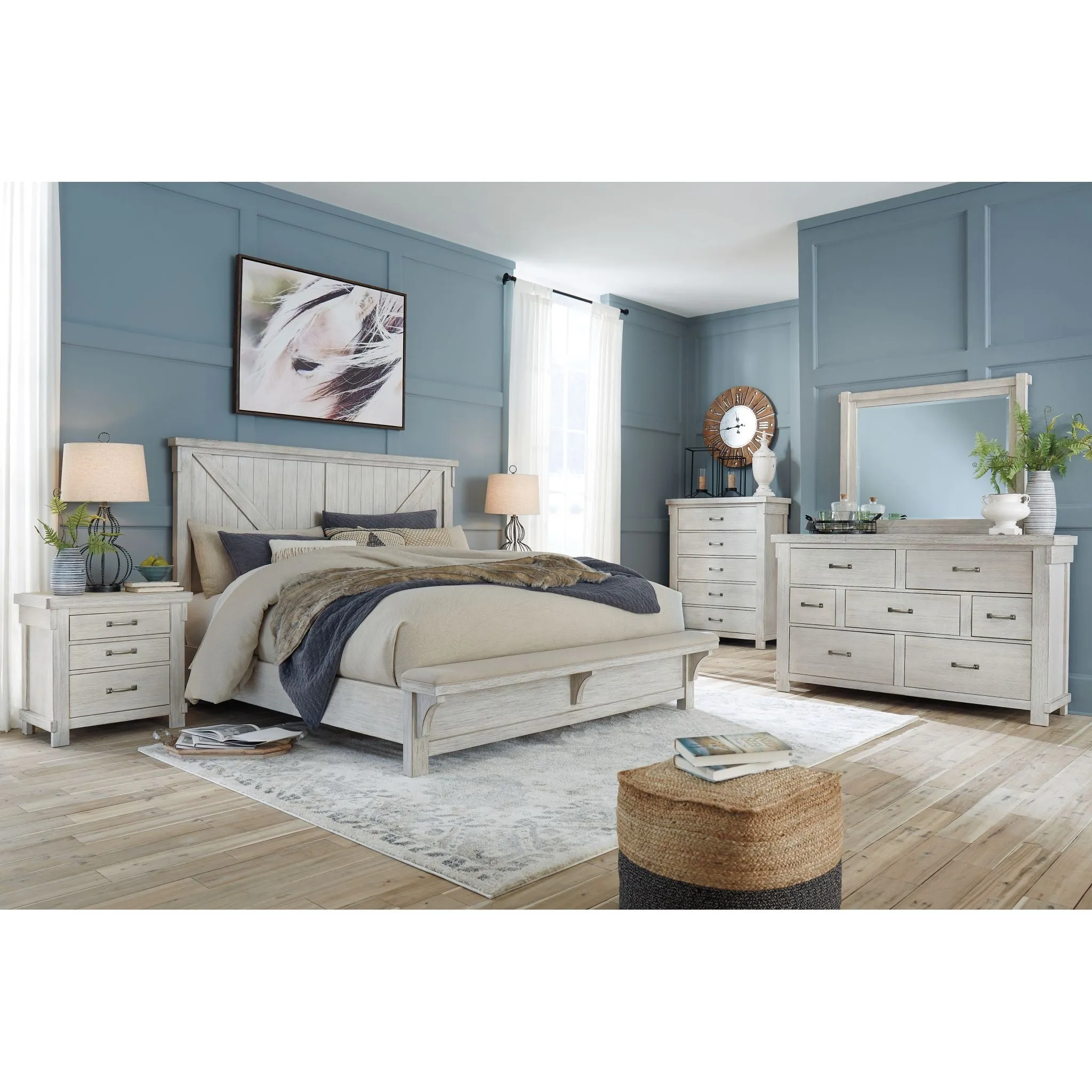 Brashland Panel Bed with Bench