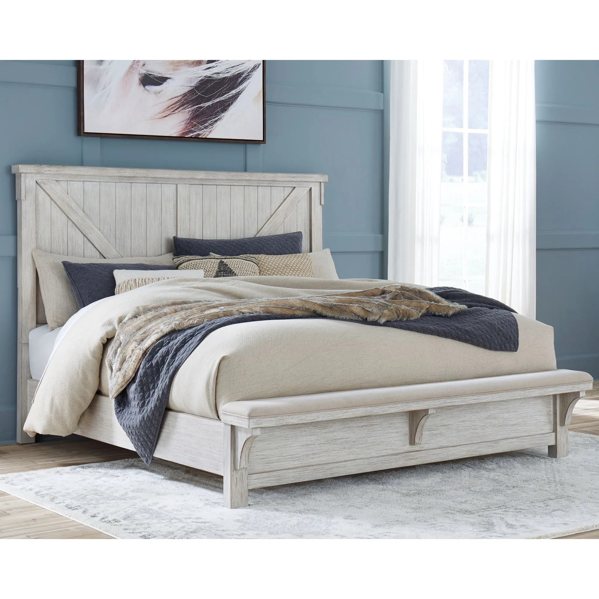 Brashland Panel Bed with Bench