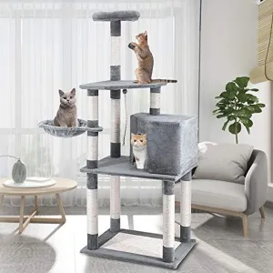 Cat Tree Condo with Scratching Post Platform