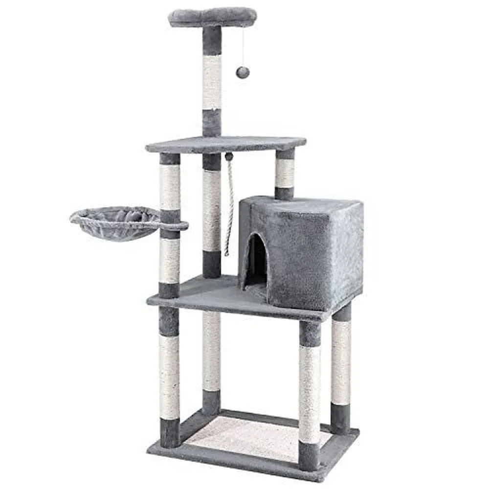 Cat Tree Condo with Scratching Post Platform