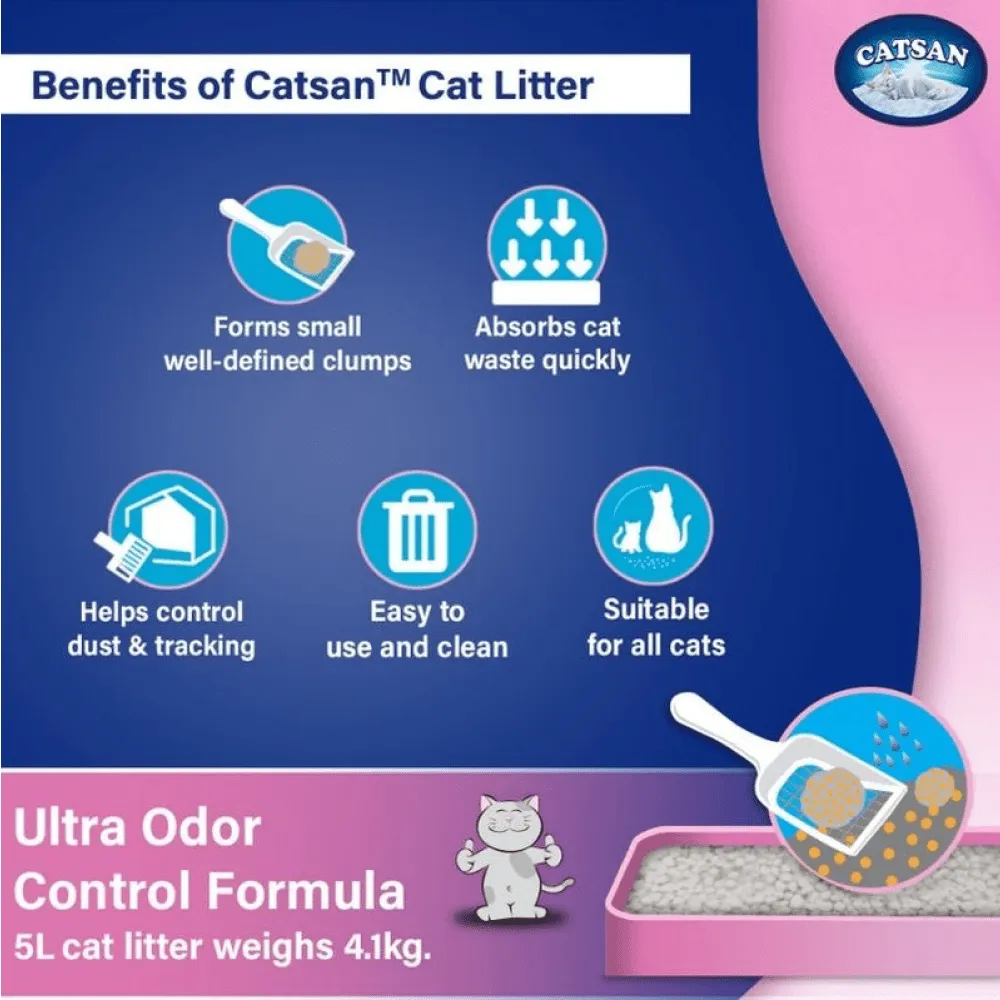 Catsan Ultra Odour Control Unscented Clumping Cat Litter