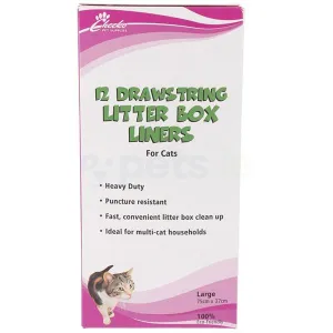 Cheeko | Cat Litter Box Drawstring Liner Bag | Keep Litter Trays Clean