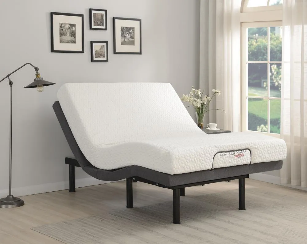 Clara California King Adjustable Bed Base Grey and Black