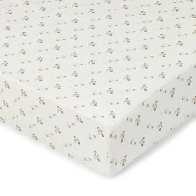 Crane Baby Organic Cotton Fitted Crib Sheet - Avery Poppy