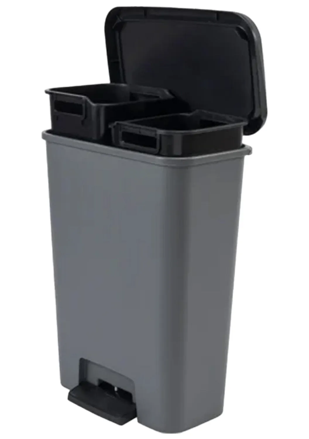 Curver Compatta 50L Duo 23 23L Recycling Bin - Grey