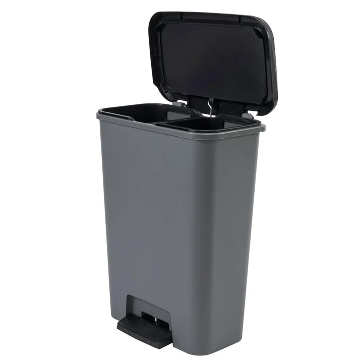 Curver Compatta 50L Duo 23 23L Recycling Bin - Grey