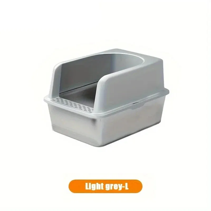 Extra Large Stainless Steel Cat Litter Box with Lid - Odor Resistant & Leak Proof