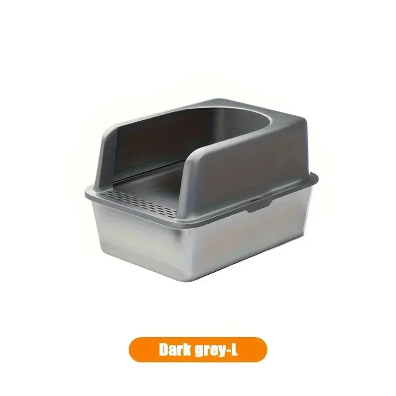 Extra Large Stainless Steel Cat Litter Box with Lid - Odor Resistant & Leak Proof