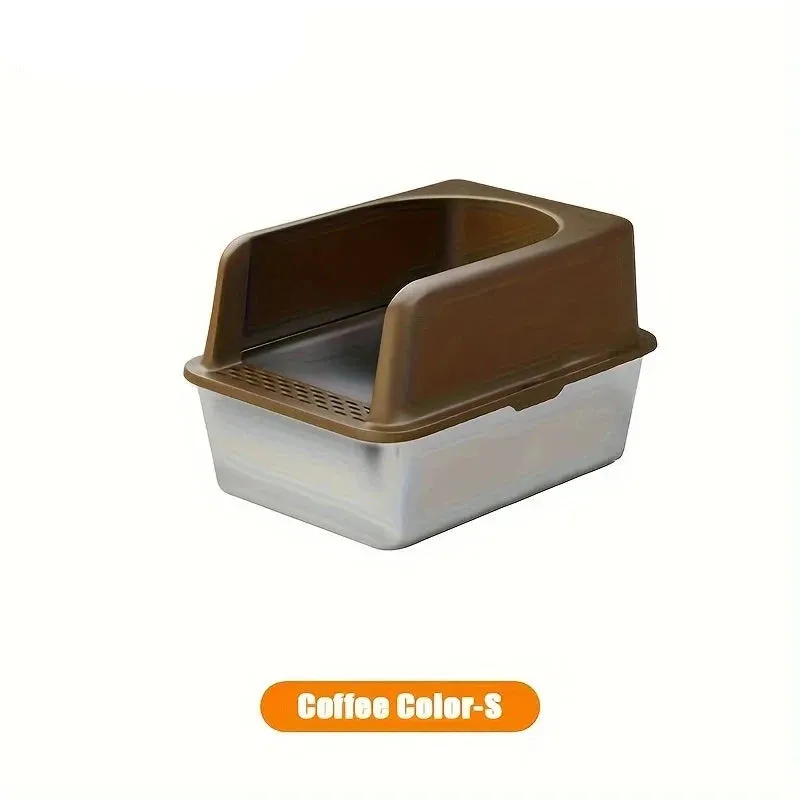 Extra Large Stainless Steel Cat Litter Box with Lid - Odor Resistant & Leak Proof