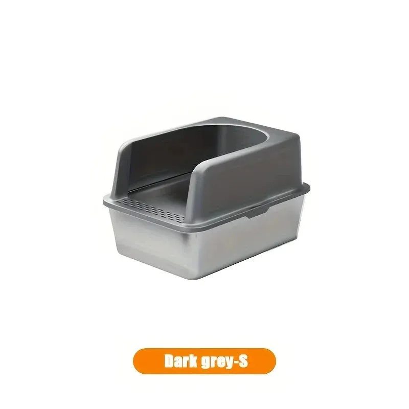 Extra Large Stainless Steel Cat Litter Box with Lid - Odor Resistant & Leak Proof