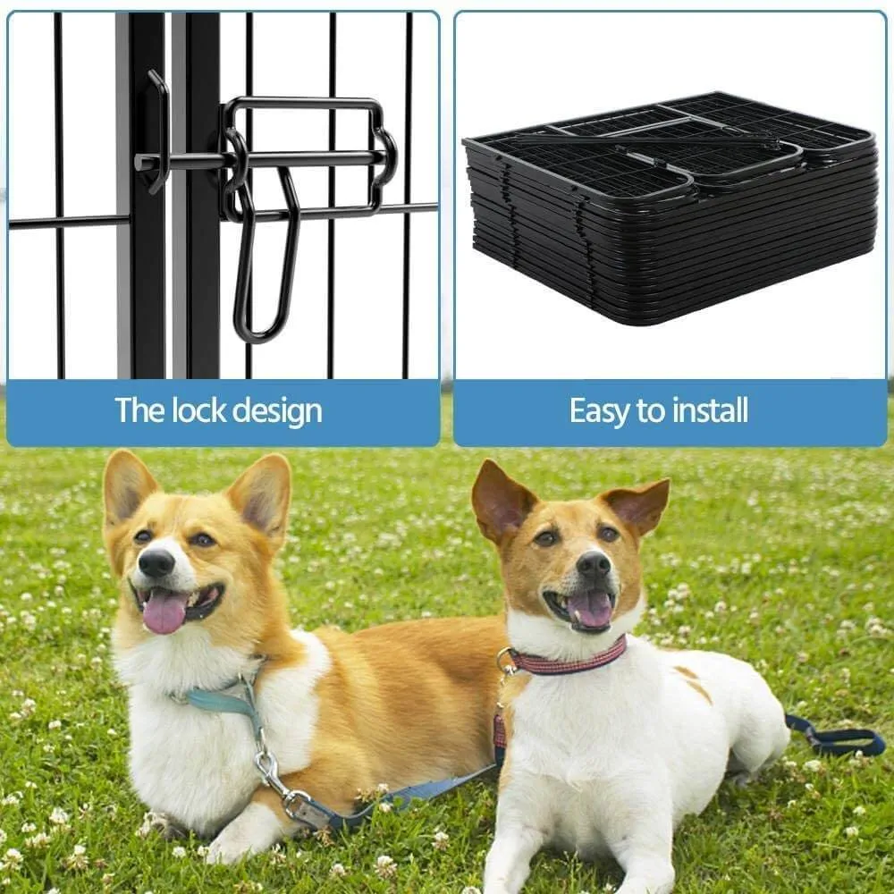 Foldable Dog Pet Playpen Metal Fence 8 Panel