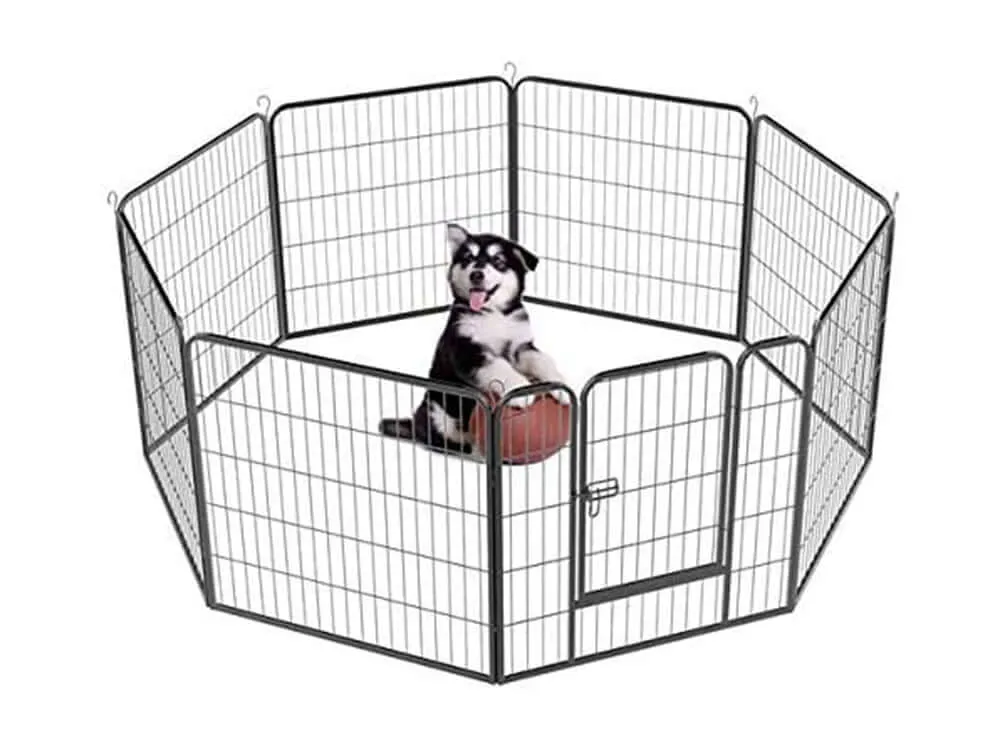 Foldable Dog Pet Playpen Metal Fence 8 Panel