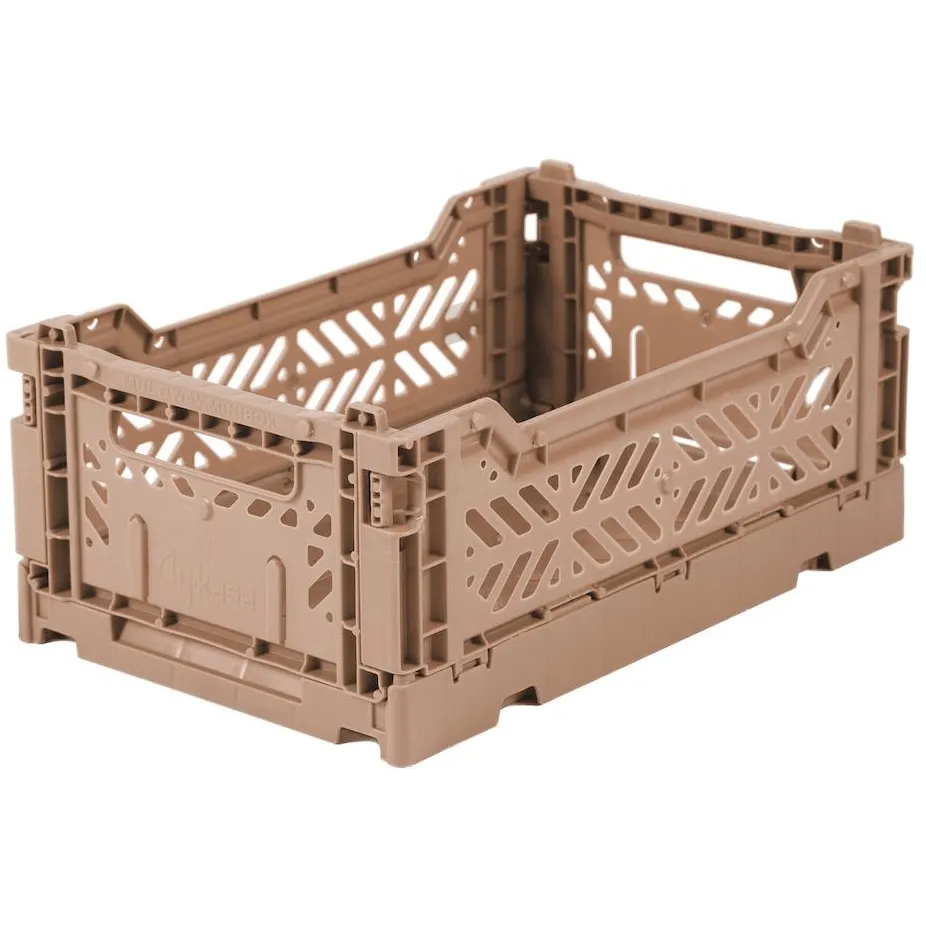 Folding Crates Warm Beige