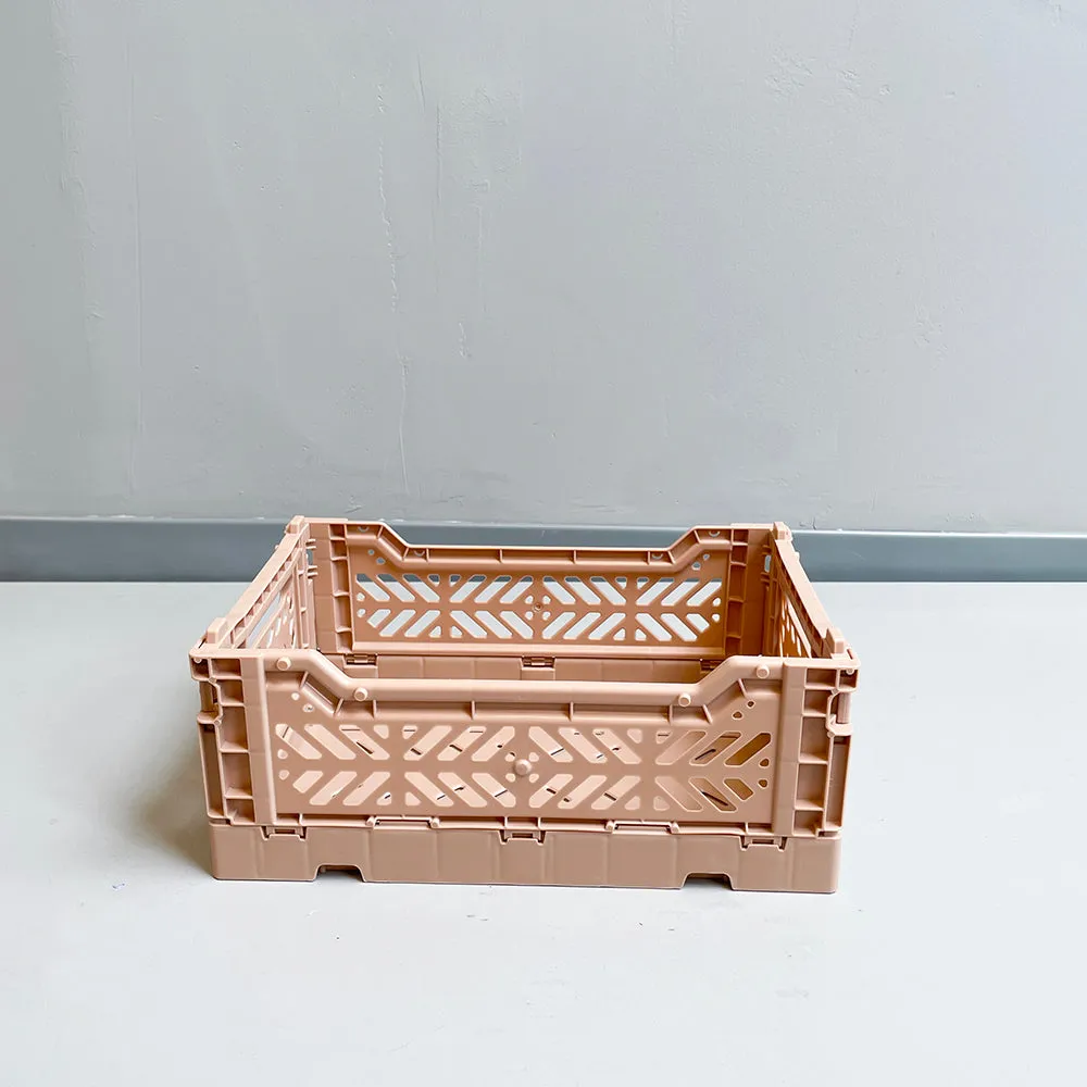 Folding Crates Warm Beige