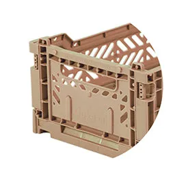 Folding Crates Warm Beige