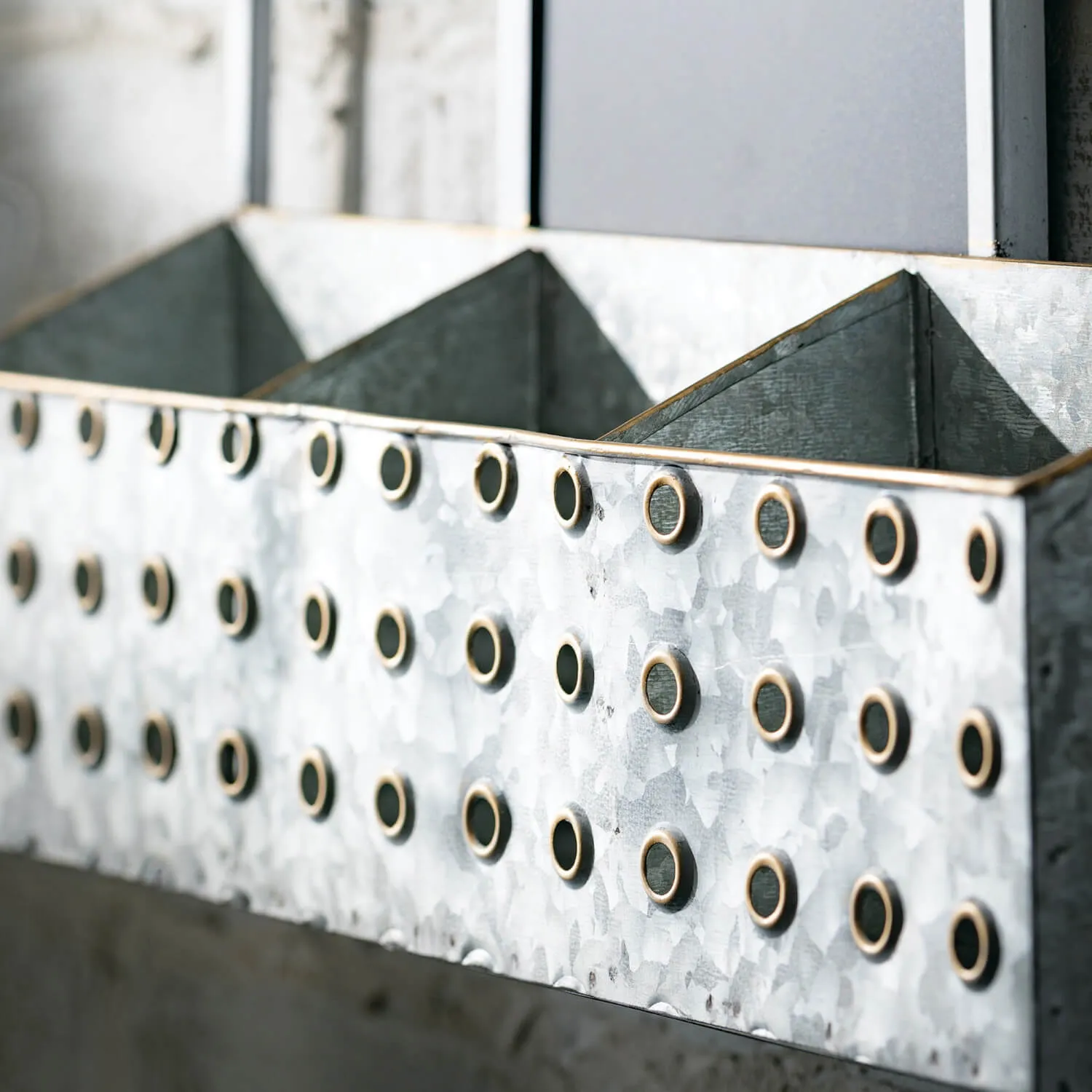 Galvanized Industrial Chalkboard Organizer