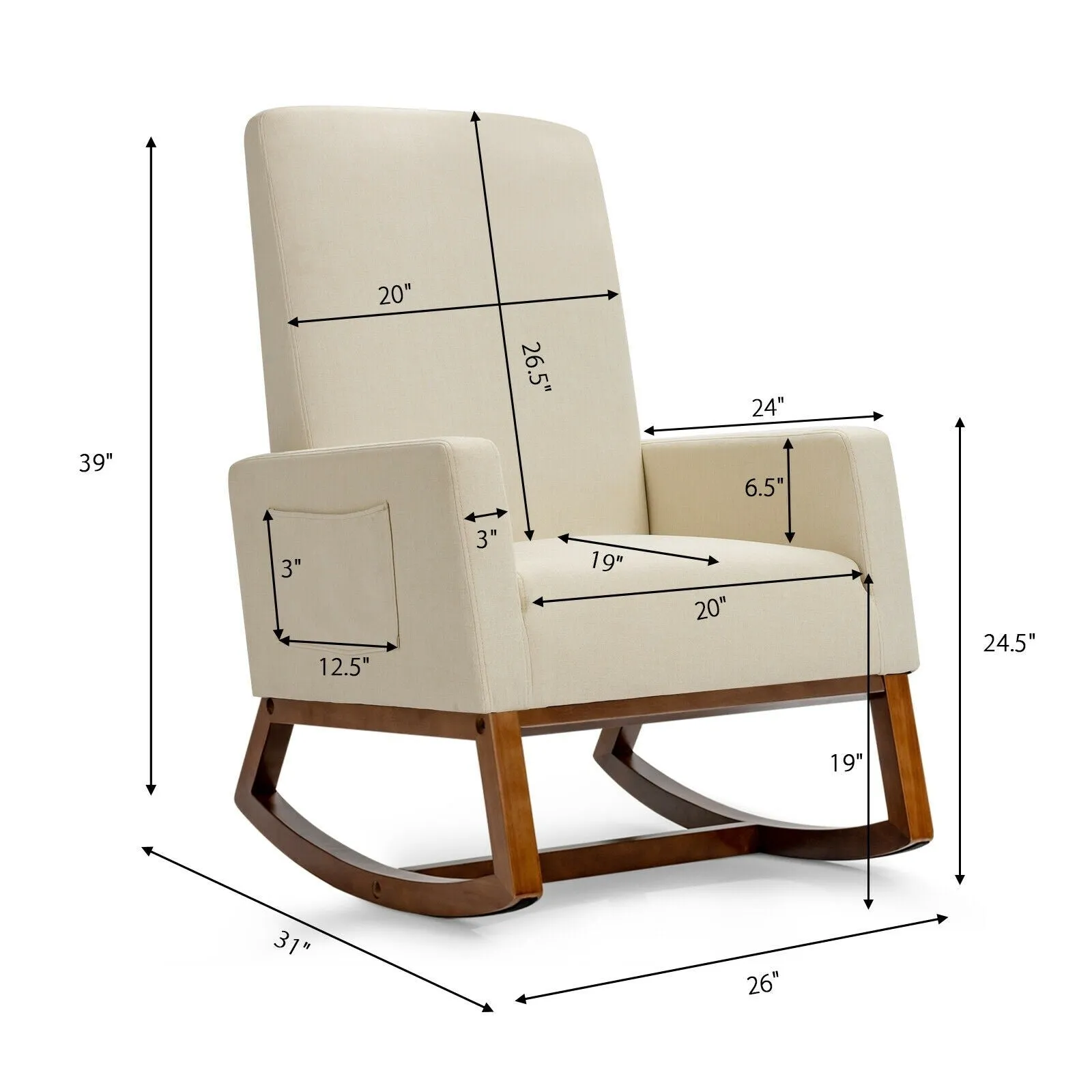 High Back Rocking Chair