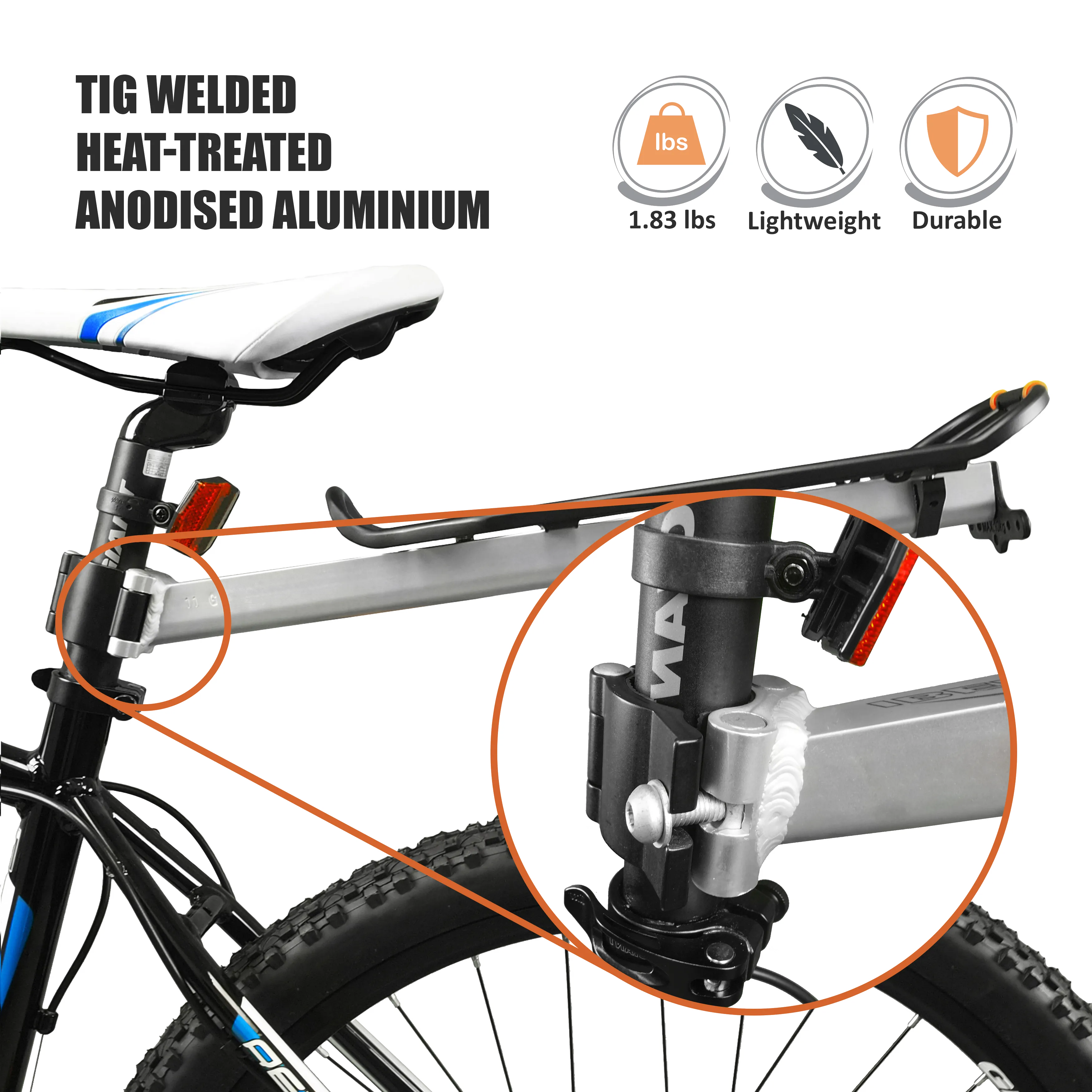 IBERA Bike Seatpost-Mounted Commuter Carrier | IB-RA11