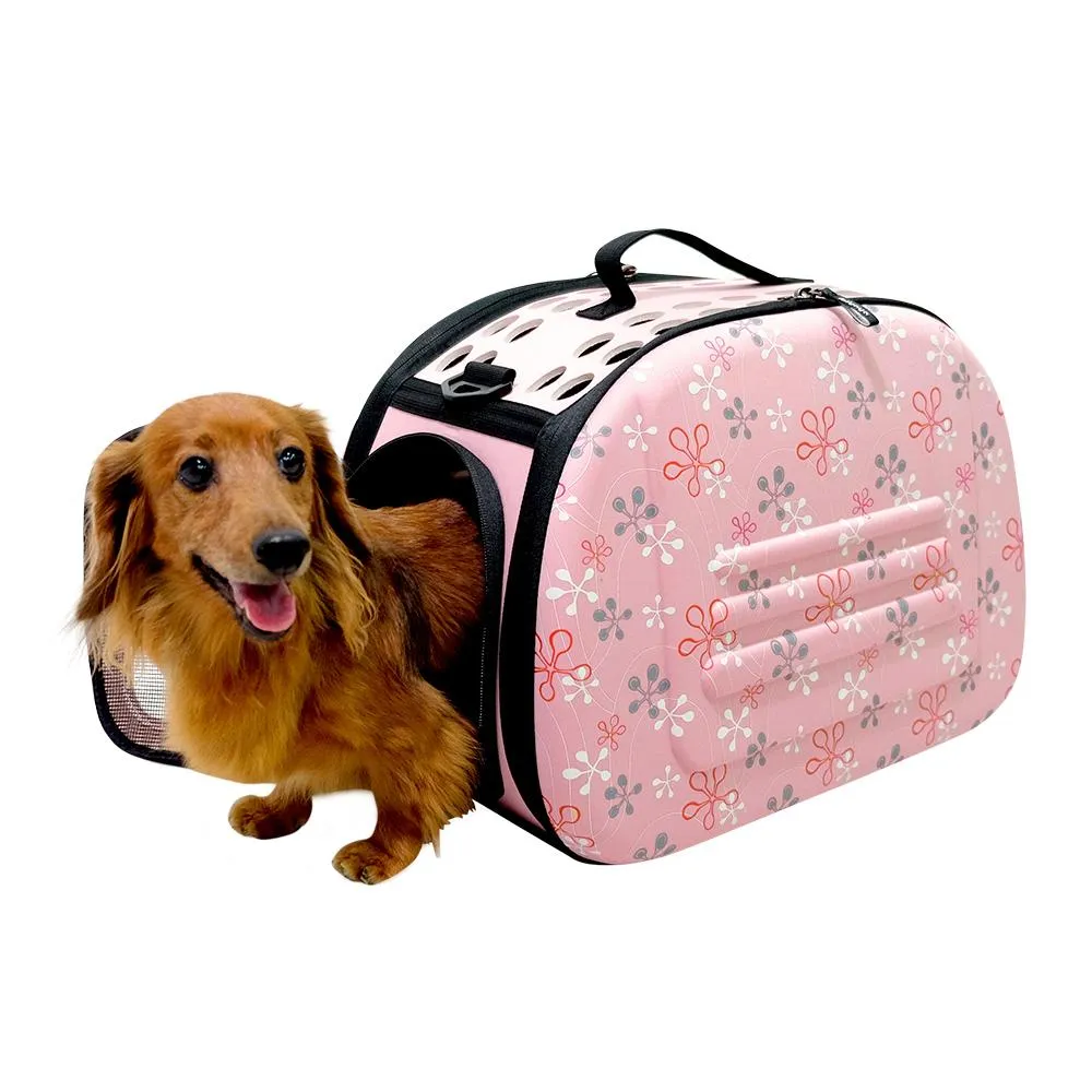 Ibiyaya Collapsible Pet Shoulder Carrier Tuscany Pink^^^