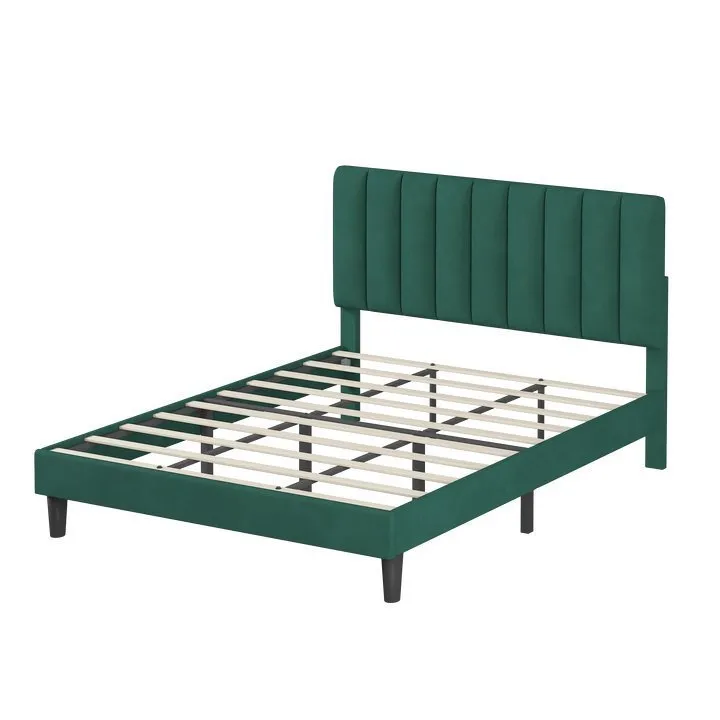 Jay King Size Platform Bed Frame - Green