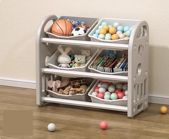 Kids Toy Storage Rack Multi-Functional Storage Cabinet Unit