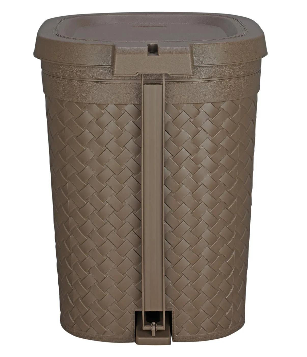 Kolorr Stitch Pedal Waste Bin Modern Design Trash Can Plastic Dustbin - 15L (Brown)