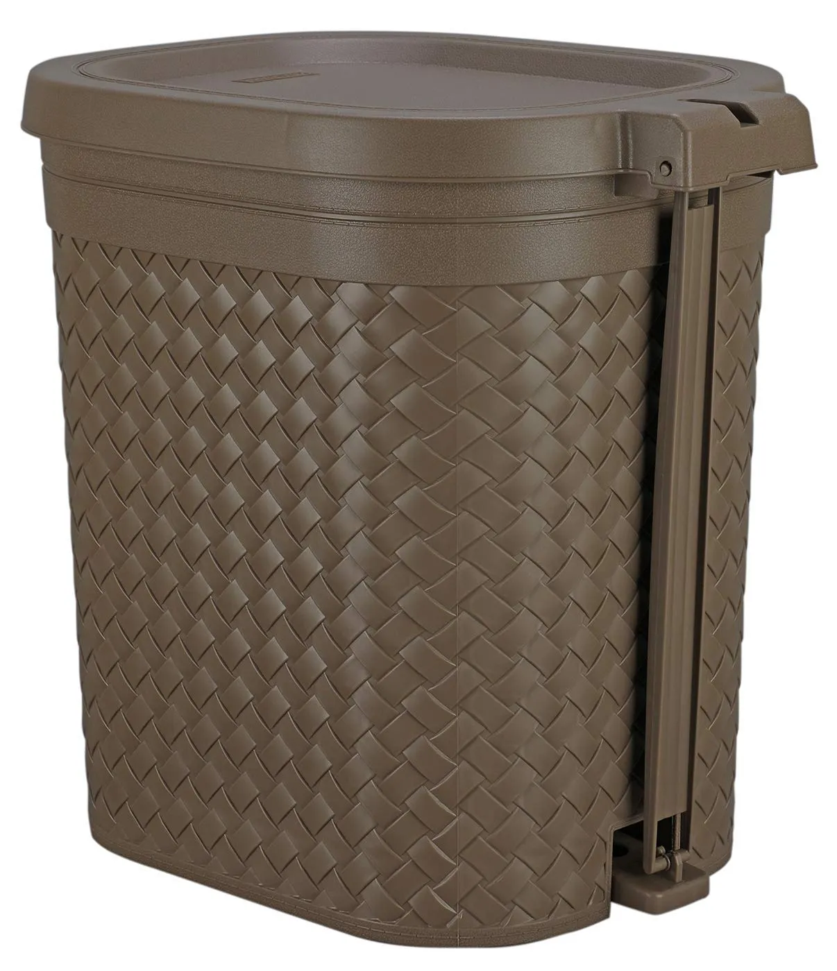 Kolorr Stitch Pedal Waste Bin Modern Design Trash Can Plastic Dustbin - 15L (Brown)