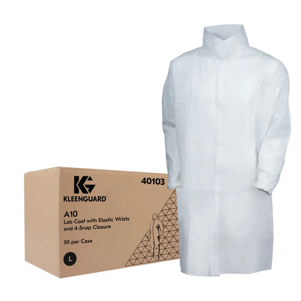 Lab Coat - Kimberly-Clark KleenGuard™ A10 Lab Coat (Case of 50)