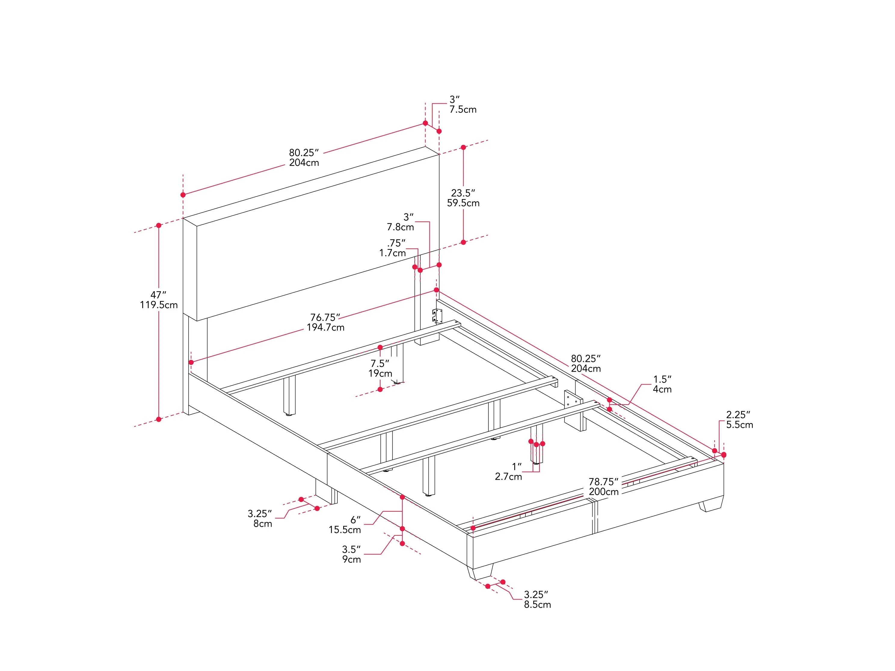 Light Grey Modern King Bed