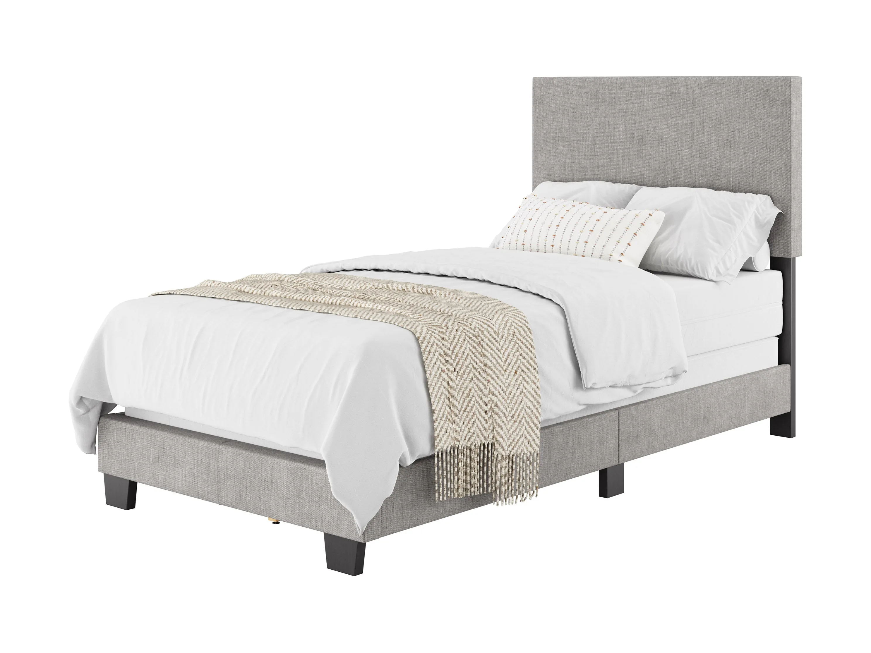 Light Grey Modern Twin/Single Bed