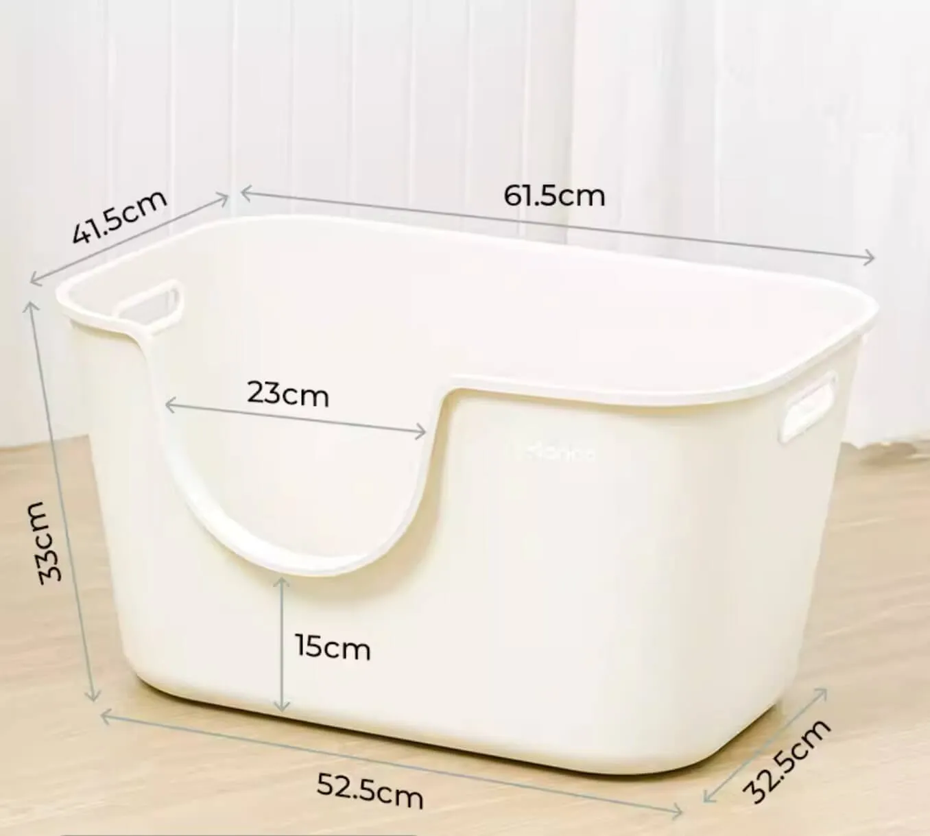 Macaron Cream Large High-quality Cat Litter Box with Litter Mat Fully Open Thicken Durable Toilet