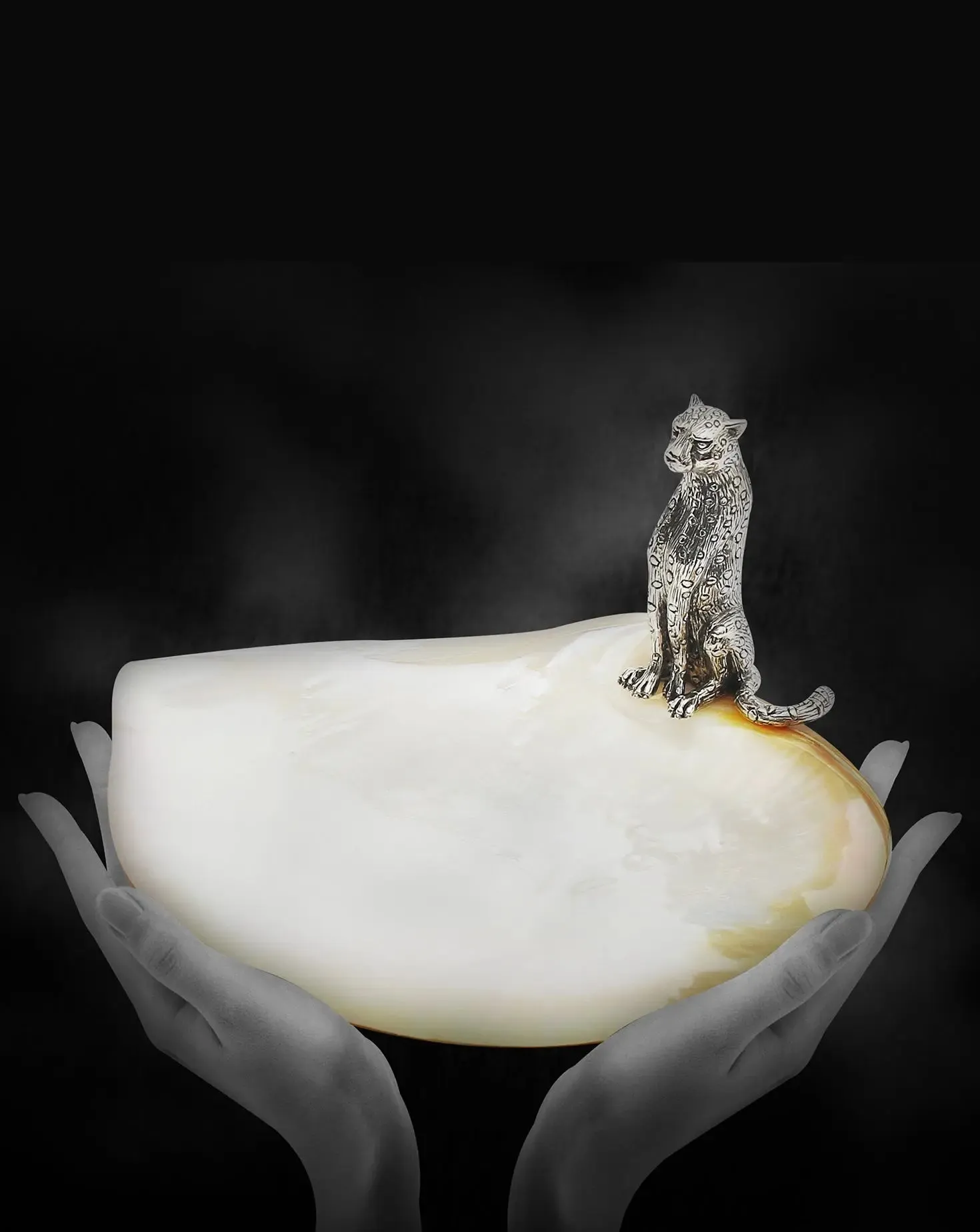 Mother of Pearl Cheetah Plate