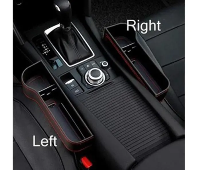 Multifunctional Car Seat Organizer - Storage Box Car Organizer Seat Gap PU Case Pocket Car Seat Side Slit for Wallet Phone Coins Cigarette Keys Cards For Universal